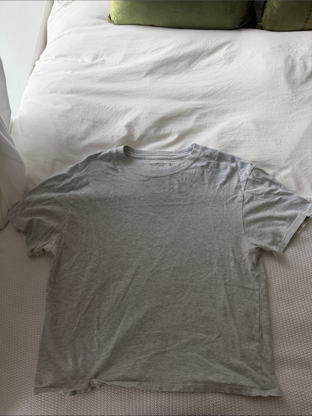 Abercrombie & Fitch Short Sleeve Crew Tee - Light Gray